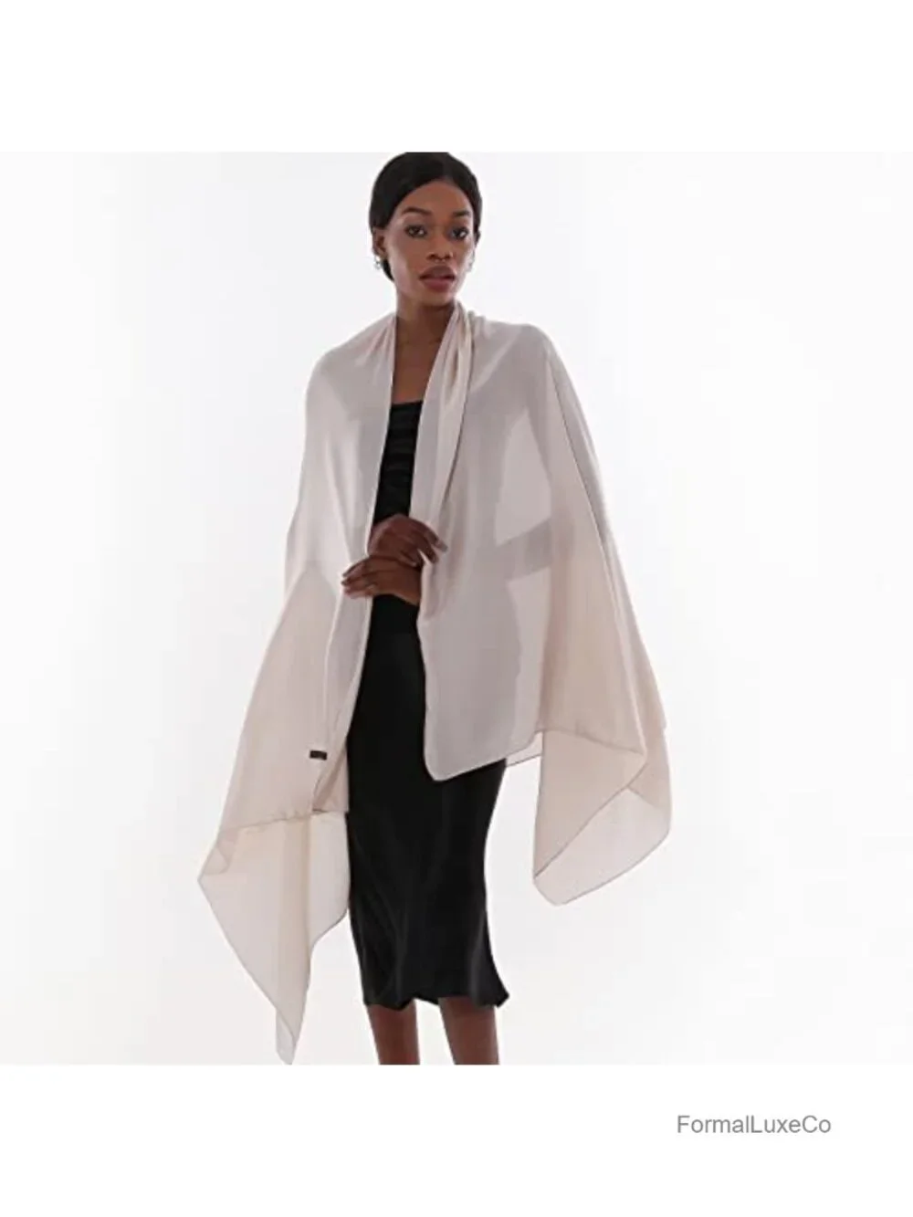 Pashmina Shawl Wrap for Evening Dresses, Silk-Like Scarf